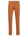 Maison Clochard Man Pants Camel Size 29 Cotton, Elastane In Beige