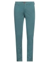 Maison Clochard Man Pants Deep Teal Size 29 Cotton, Elastane In Green