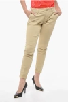 MAISON CLOCHARD URBAN FOREST COTTON MALLARD CHINO trousers WITH CUFFED HEM