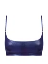 Maison Close Adjustable-strap Bikini Top In Blue