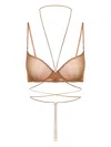 Maison Close Balconette Tie-detail Bra In Multi