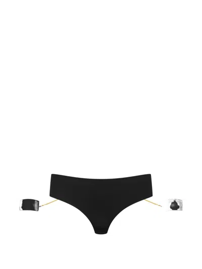 Maison Close Chain-cuffs Briefs In Black
