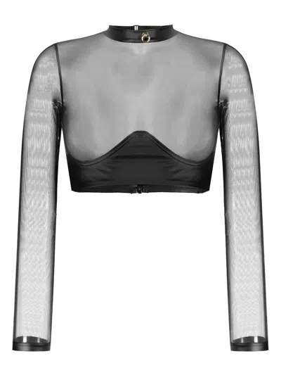 Maison Close Chambre Noire Long-sleeve Top In Black