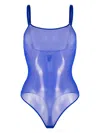 Maison Close Corps À Corps Thong Bodysuit In Blue