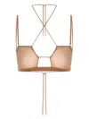 Maison Close Cross-back Bralette In Neutral