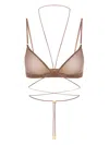 Maison Close Cross-back Triangle Bra In Brown