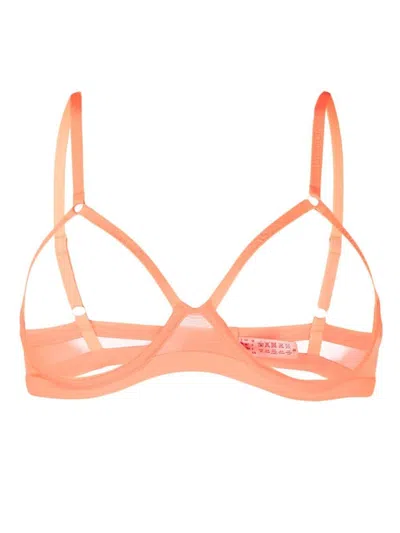 Maison Close Cut-out Stretch Bra In Orange