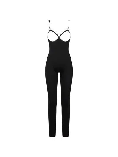 Maison Close Cut-out Catsuit In Black