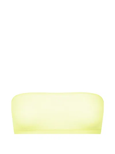 Maison Close Double Sens Bandeau Sheer Bra In Yellow