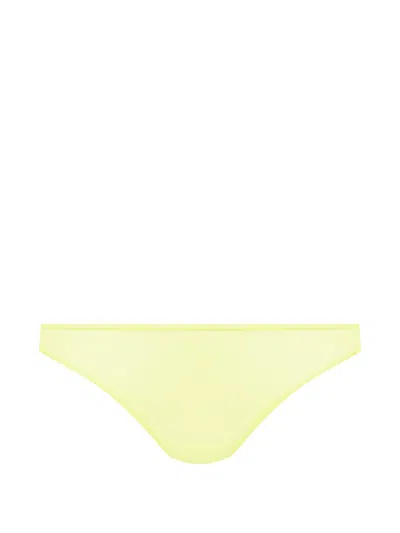Maison Close Double Sens Logo-print Briefs In Yellow