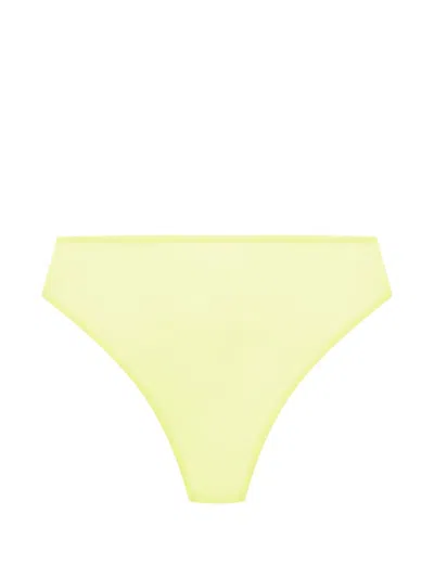 Maison Close Double Sens Sheer Thong In Yellow
