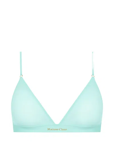 Maison Close Double Sens Sheer Triangle Bra In Multi