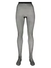 Maison Close Fishnet Lurex-detail Tights In Black