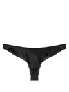 Maison Close Flared Satin-finish Briefs In Black