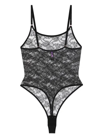 Maison Close Flashback Bodysuit In Black