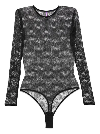 Maison Close Flashback Bodysuit In Black