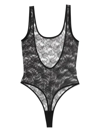 Maison Close Flashback Bodysuit In Black