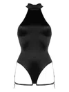 Maison Close French Kiss Bodysuit In 黑色