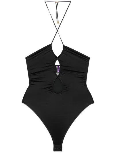 Maison Close French Kiss Bodysuit In Black