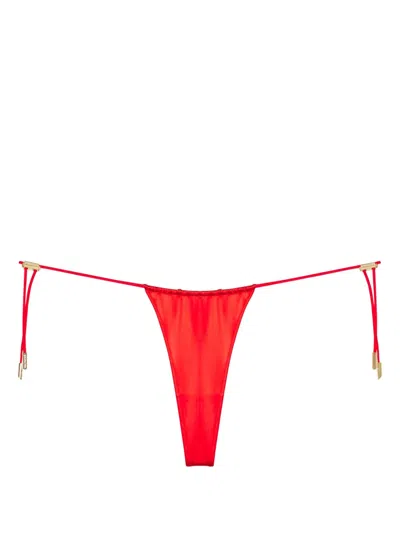Maison Close French Kiss Mini Thong In Red