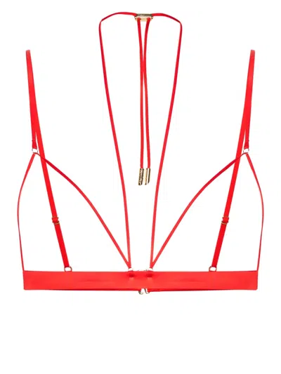 Maison Close French Kiss Open Bra In Red