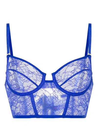 Maison Close Half-cup Bra In Blue