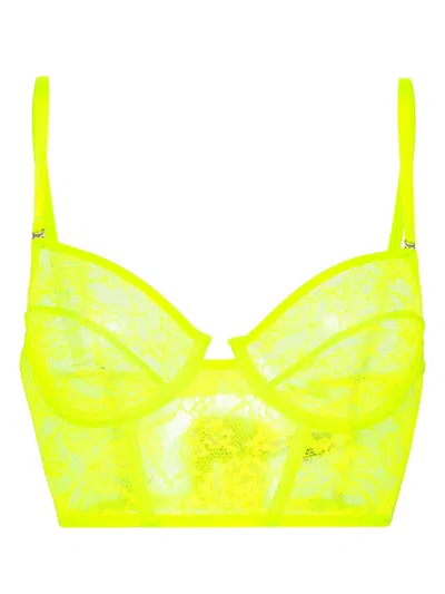 Maison Close Half-cup Bra In Yellow
