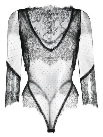 Maison Close Inspiration Divine Lace Body In Black