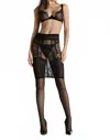 Maison Close Inspiration Divine Skirt With Suspenders In Black In Black