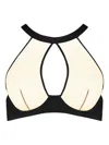 Maison Close Keyhole-neckline Plunge Bra In Black