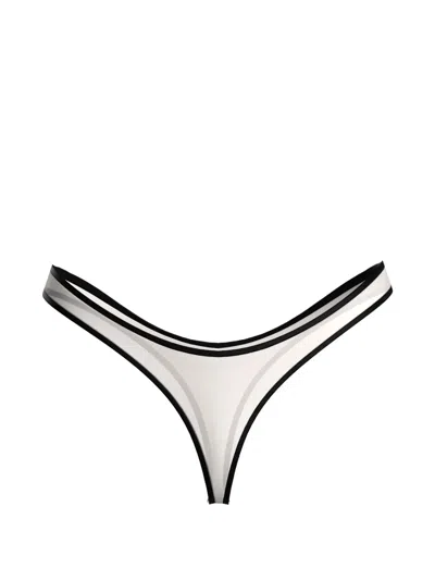 Maison Close La Parisienne Thong In White