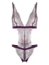 Maison Close Lace-panel Detail Body In Purple