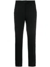 Maison Close Lace-stripe Virgin-wool Blend Tailored Pants In Black