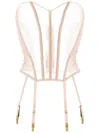 Maison Close L'amoureuse Porte-jarretelles Corset In Pink