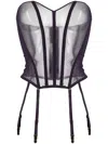 Maison Close L'amoureuse Porte-jarretelles Corset In Purple