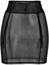 Maison Close L'amoureuse Sheer-mesh Waspie Corset In Black