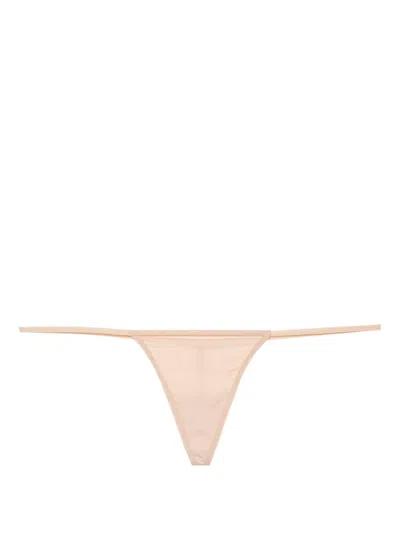 Maison Close Le Petit Secret Micro Thong In Neutrals