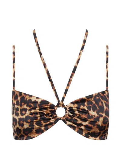 Maison Close Leopard-print Ring-detail Bikini In Multi