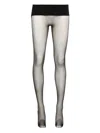 Maison Close Logo-intarsia Semi-sheer Tights In Black