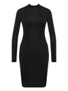 Maison Close Long-sleeve Backless Midi Dress In Black