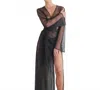 Maison Close Madame Reve Long Kimono In Black In Black