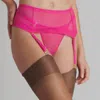 Maison Close Mesh Garter Belt In Neon Pink