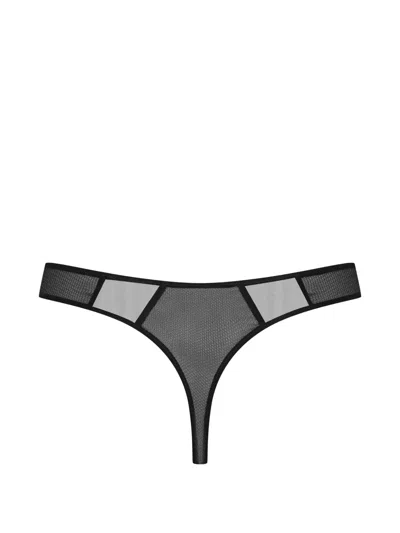 Maison Close Mesh Thong In Black