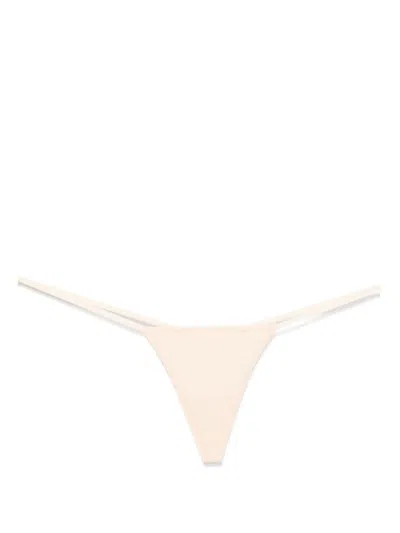 Maison Close Micro String Thong In Neutrals