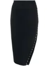 Maison Close Mid-rise Hook-fastening Midi Skirt In Black