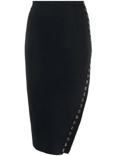 Maison Close Mid-rise Hook-fastening Midi Skirt In Black