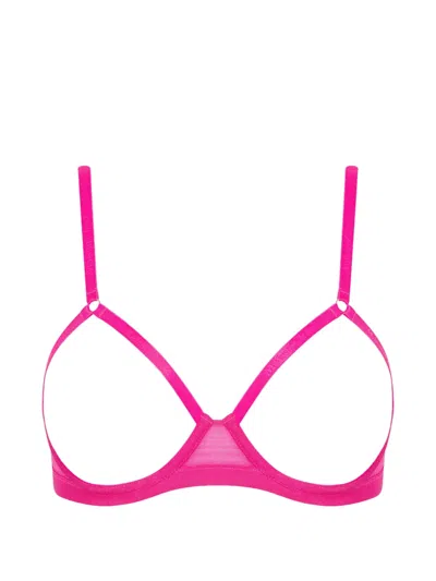 Maison Close Neon Open Bra In Pink