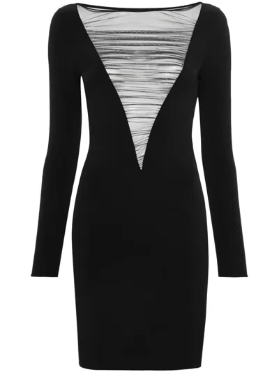Maison Close Nuit Fauve Mini Dress In Black