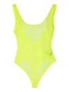 Maison Close Open Back Bodysuit In 黄色
