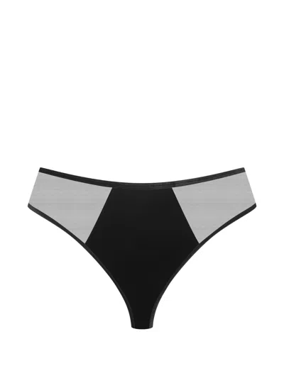 Maison Close Open-back Briefs In Black